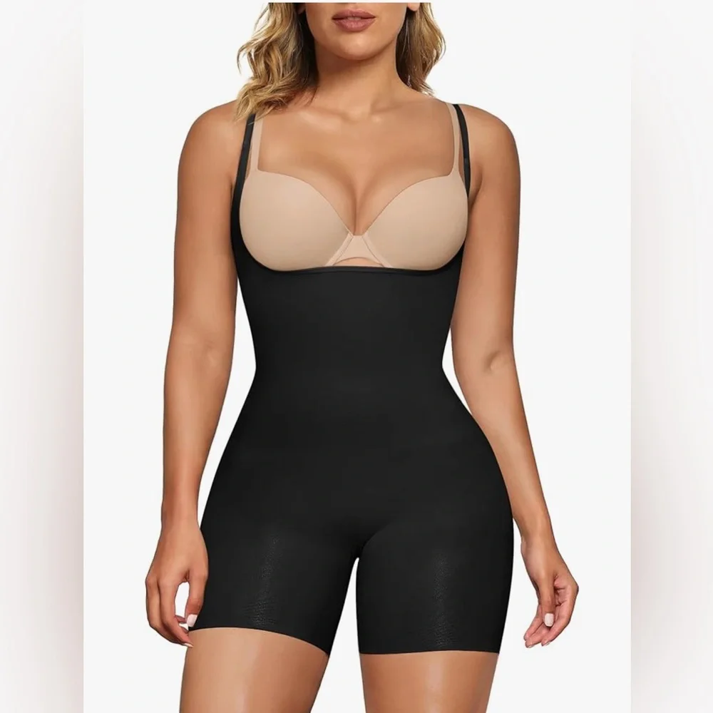 ShaperX Black Shapewear Body Suit Sz L